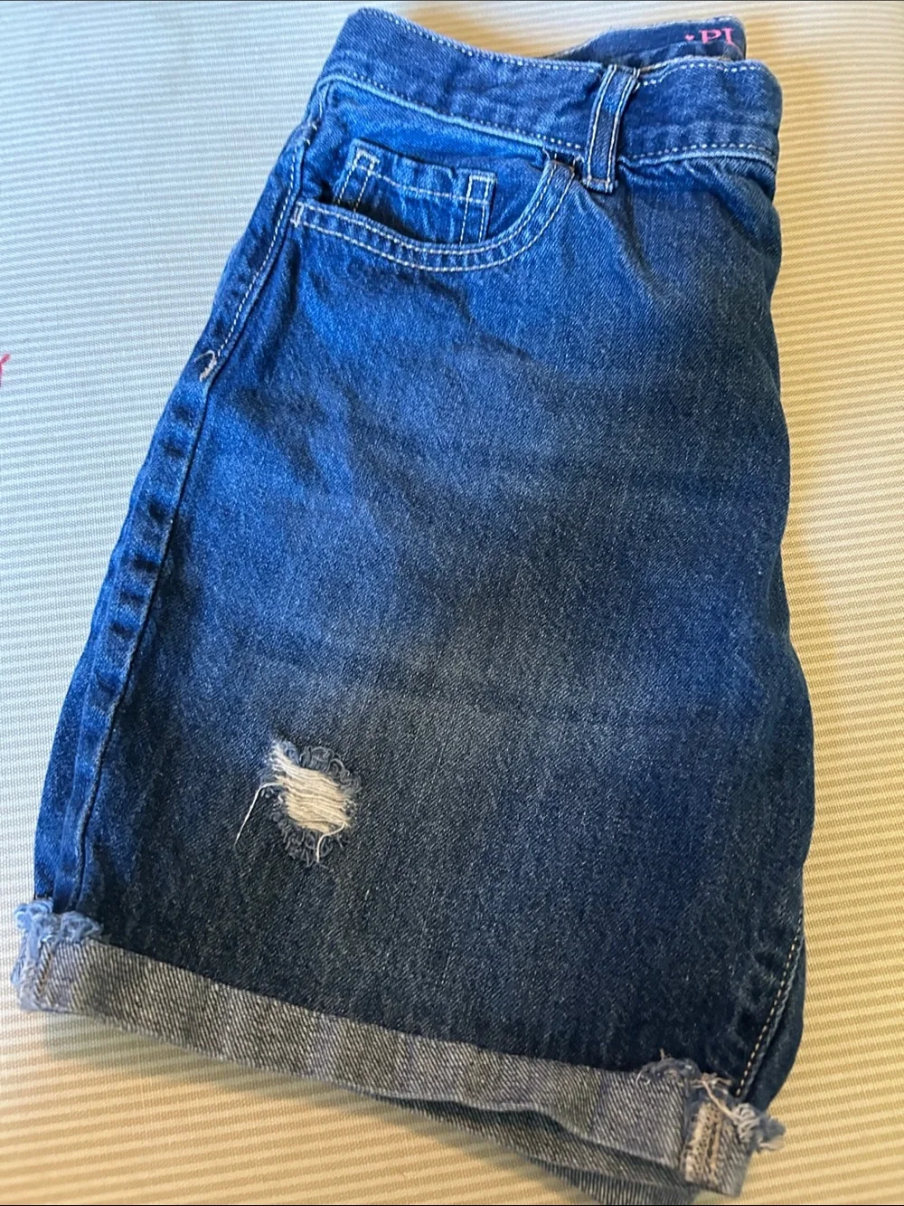 Denim Rolled Cuff Jean Shorts